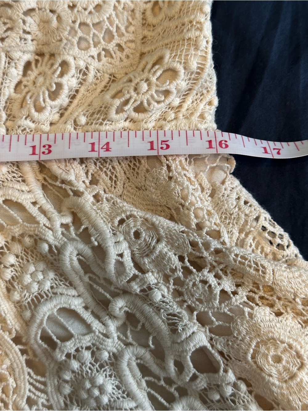 Free People Beige Crochet High-Low Dress - Picture 15 of 16